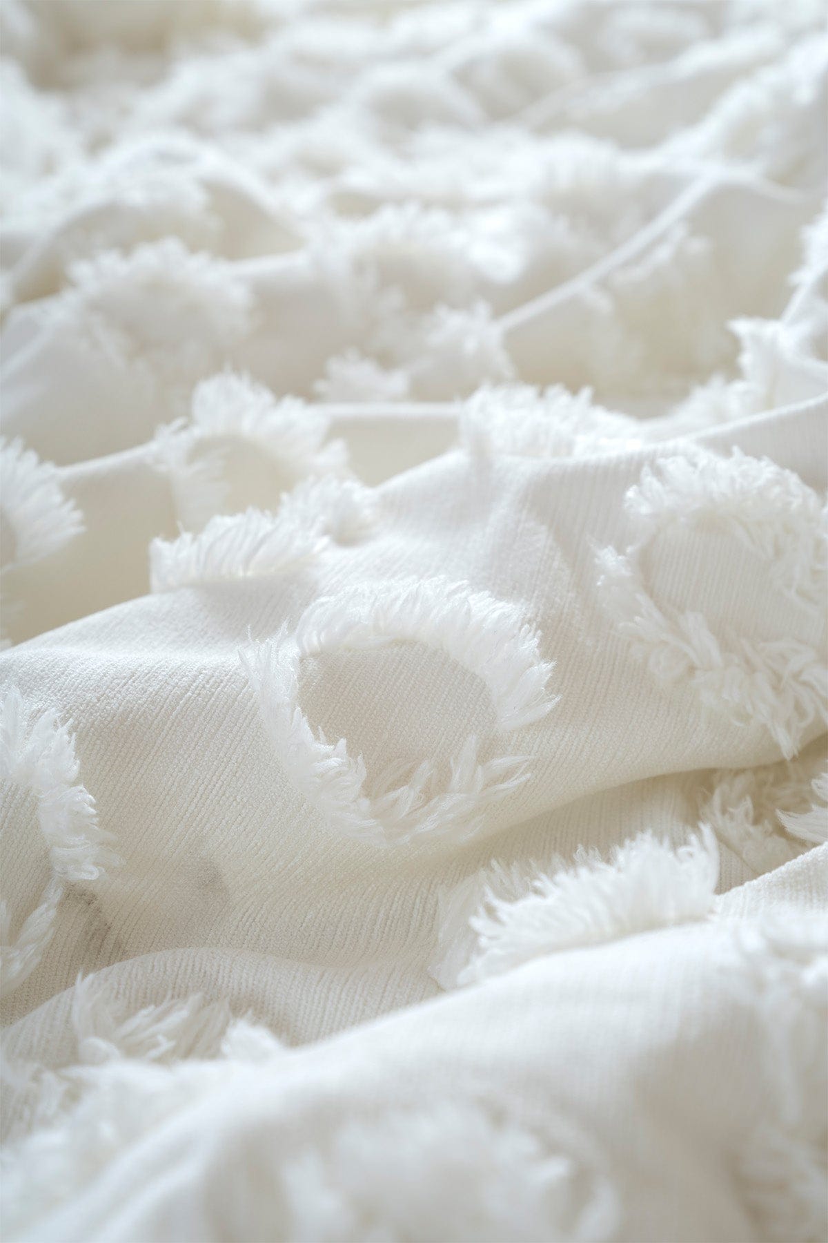 Sitra Cream Double Tasseled Bedspread 230x250 2 Pillowcases 50x70 5031