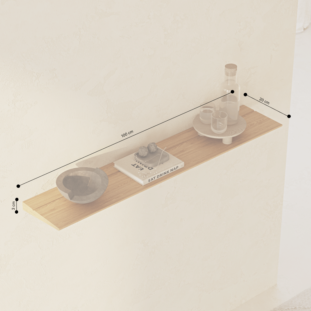 Tala Oak Shelf 100 cm Wooden