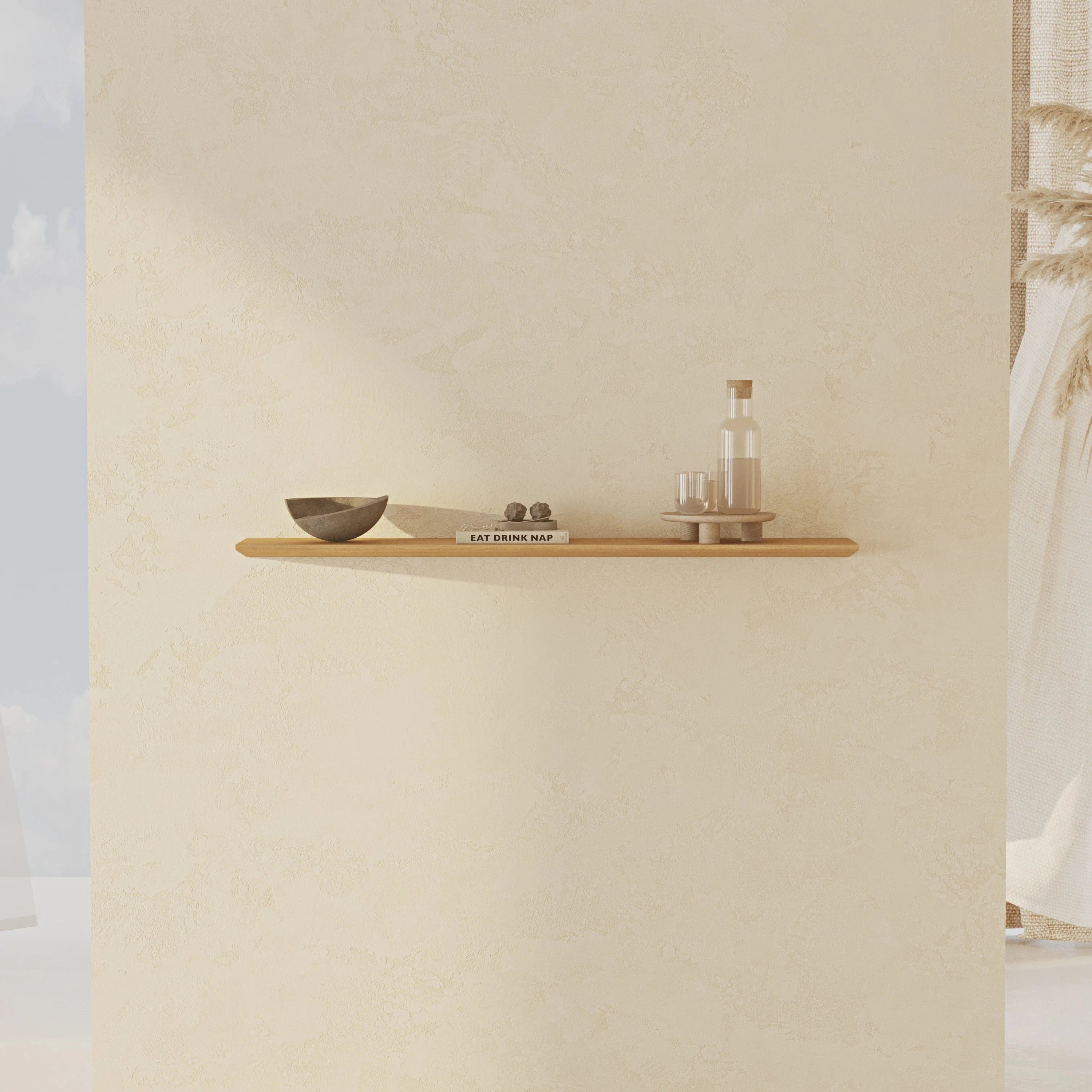 Tala Oak Shelf 100 cm Wooden