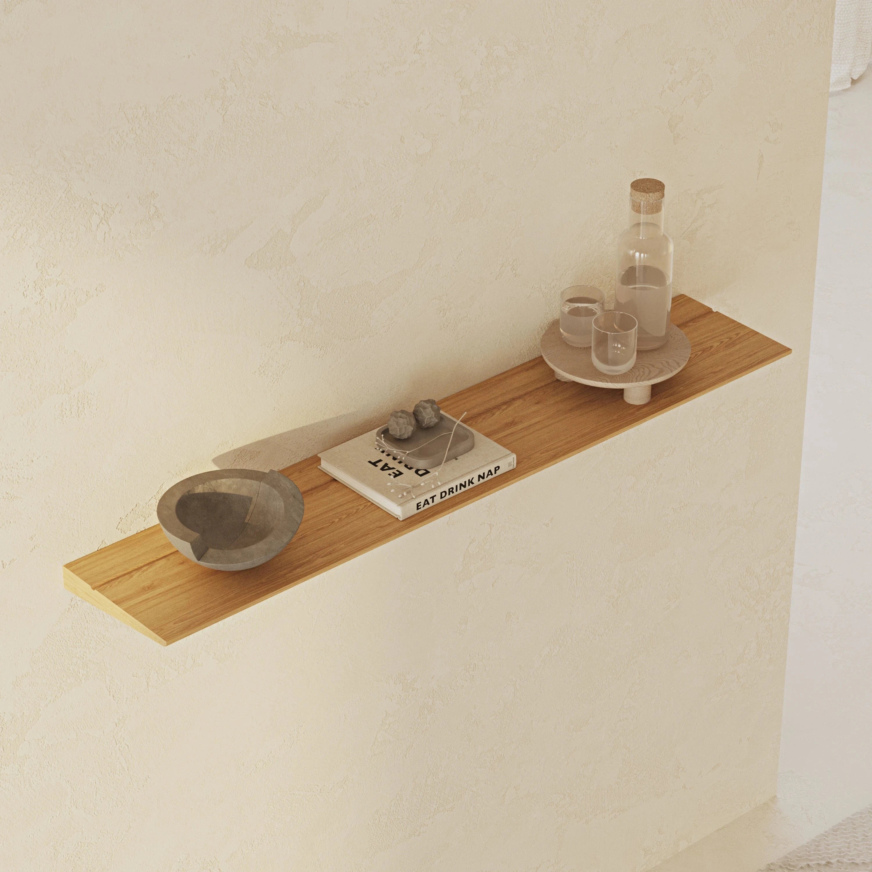 Tala Oak Shelf 100 cm Wooden