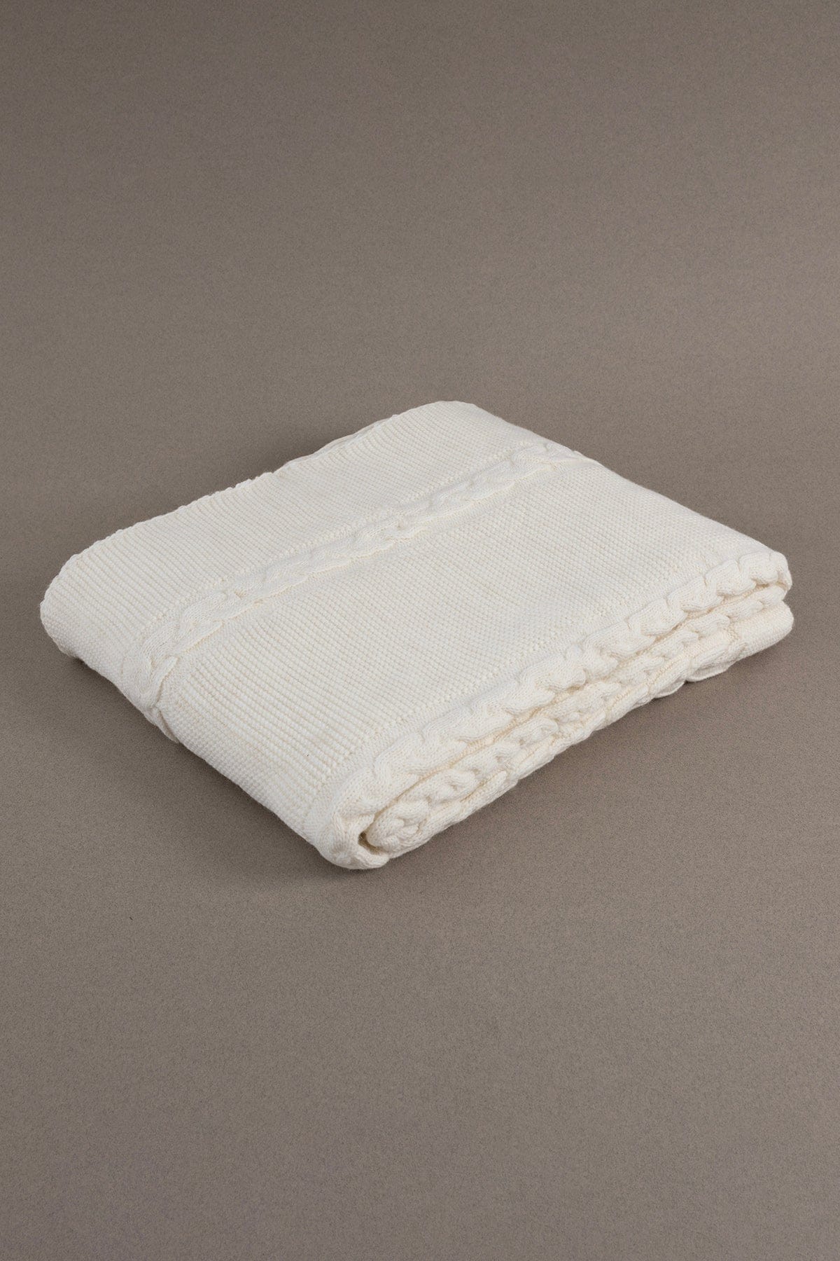Trenza Krem Çift Kişilik Battaniye 200x220 15025