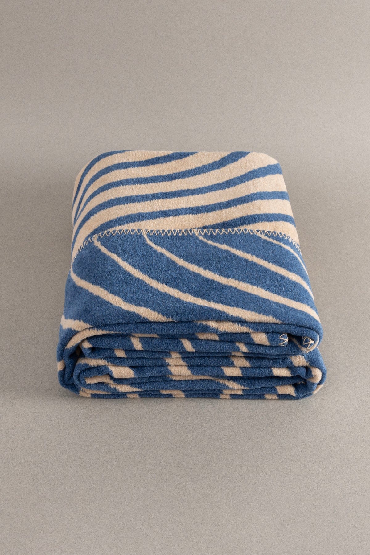 Twin Blanket Soft Cotton Single Blanket Coffee Blue 150 x 200 5033A