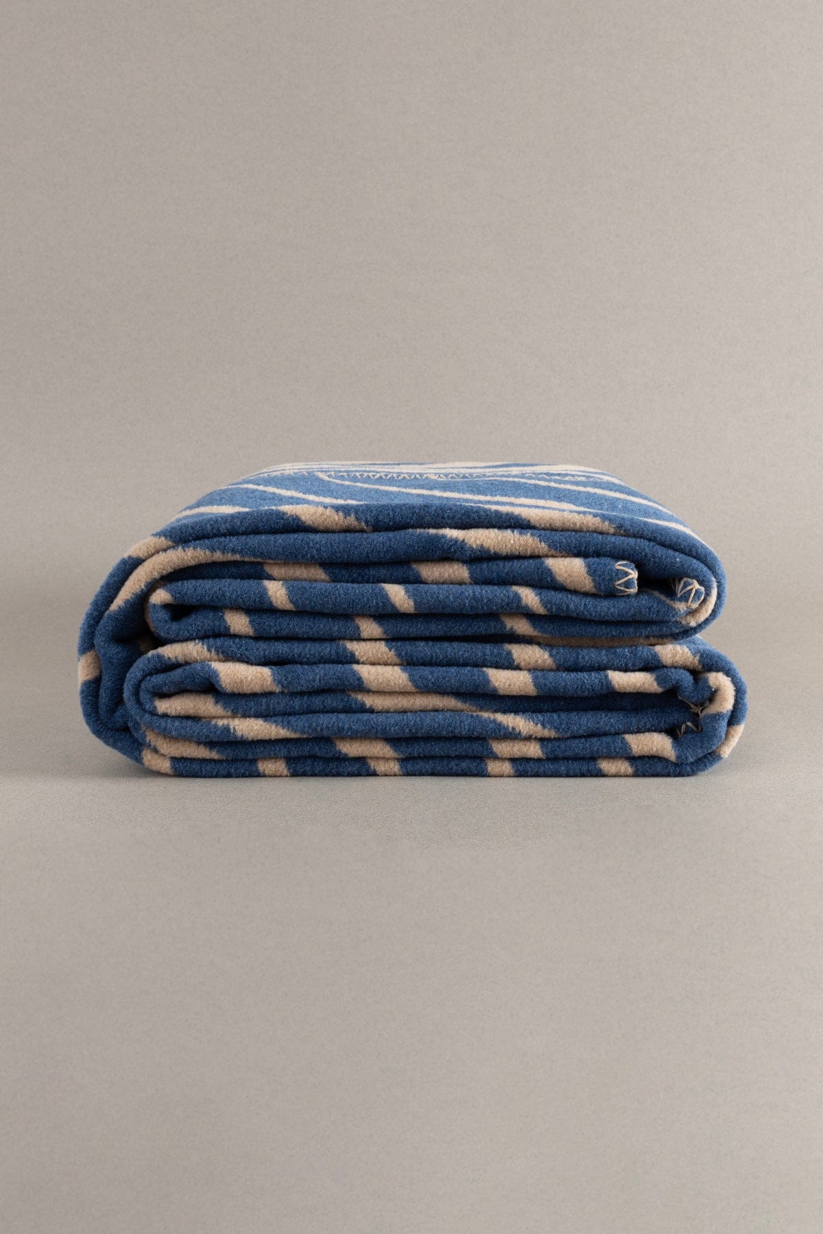 Twin Blanket Soft Cotton Single Blanket Coffee Blue 150 x 200 5033A