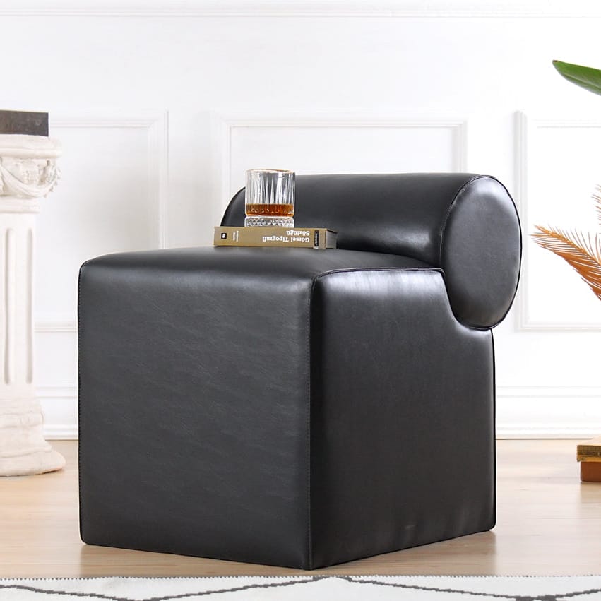 Round Back Mini Pouf