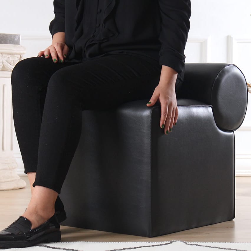 Round Back Mini Pouf